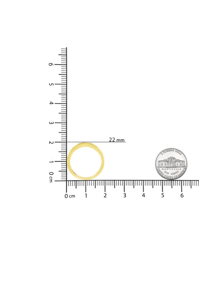Yellow Gold Plated Sterling Silver Channel Set Round Champagne Diamond 11 Stone Band Ring, , alternate image number 5