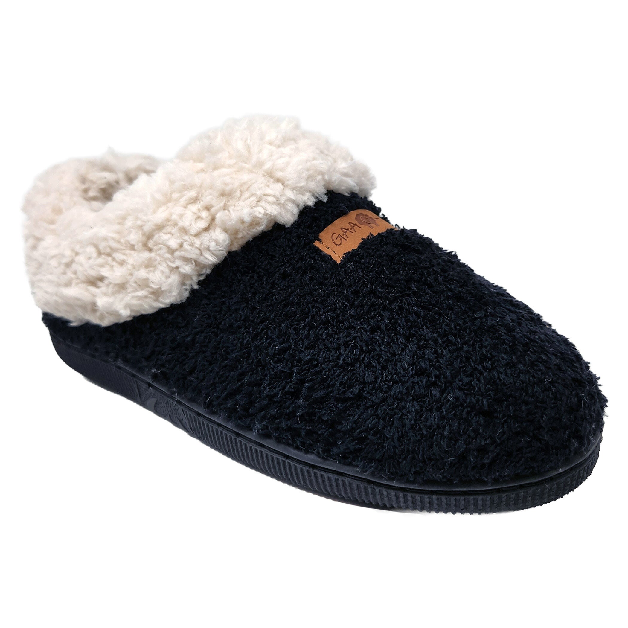 Cozee Fleece Memory Foam Slipper, BLACK, hi-res image number 0
