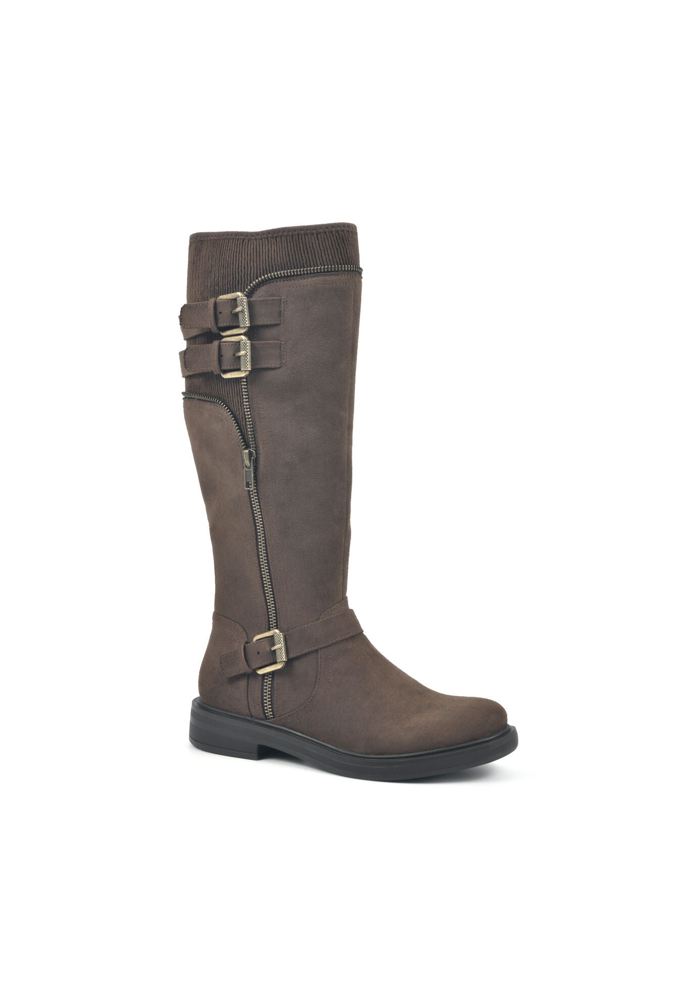 White Mountain Mazed Tall Boot, BROWN FABRIC, hi-res image number 0