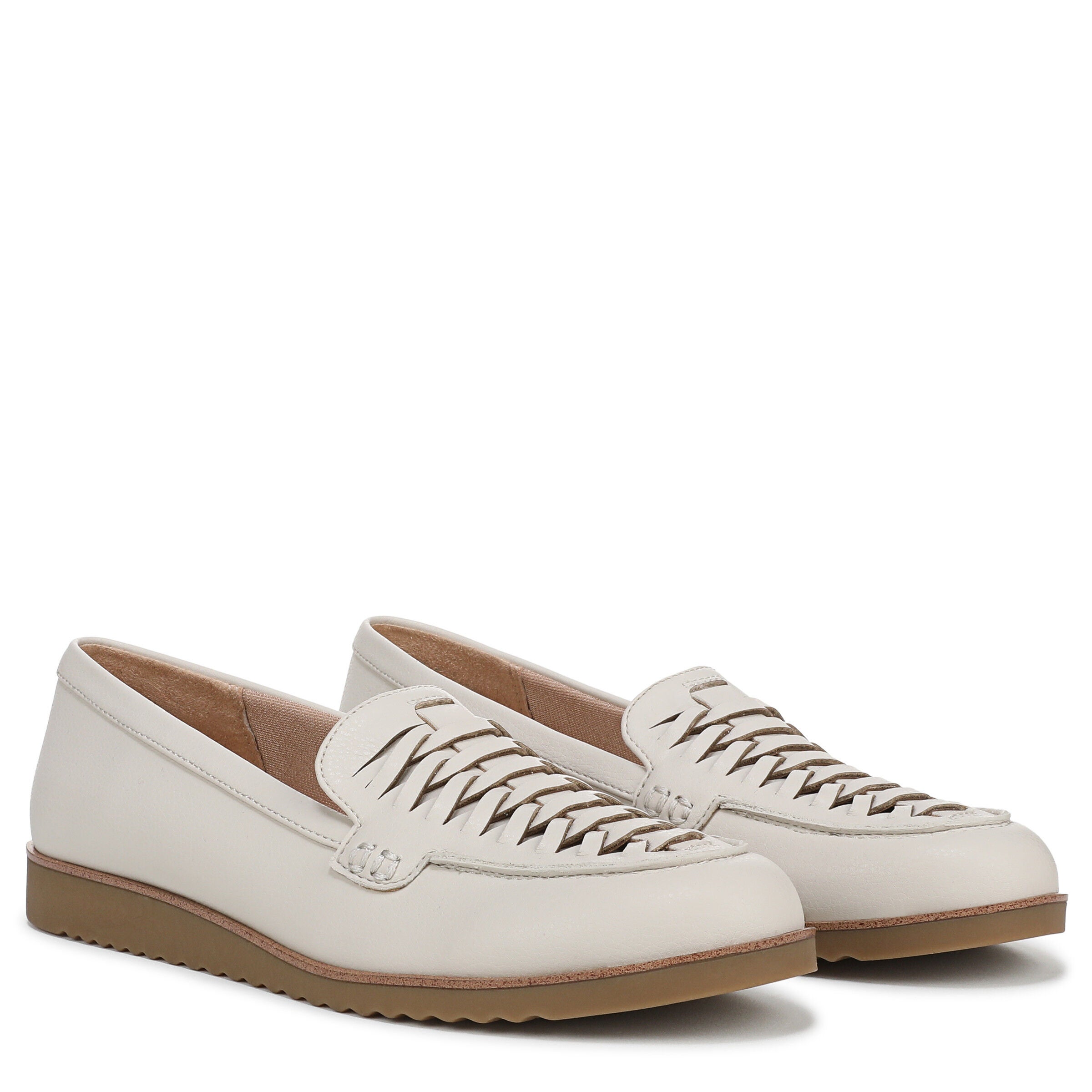 Zoey Flat, WHITE LEATHER, alternate image number 2