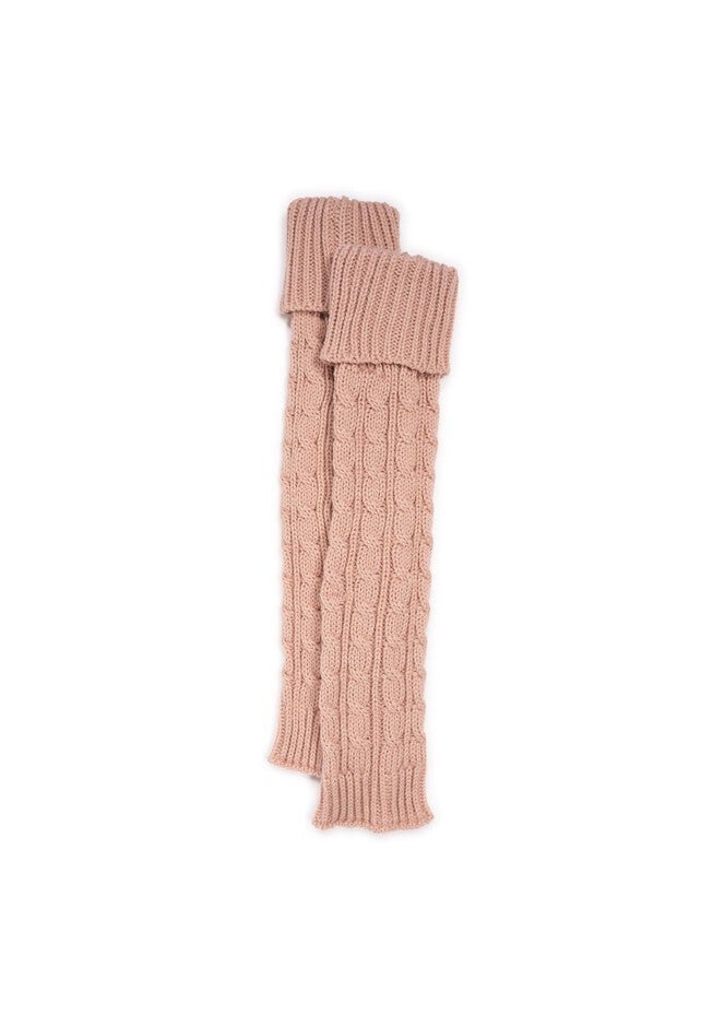 Tall Cabled Knit Legwarmer, SALMON BISQUE, hi-res image number 0