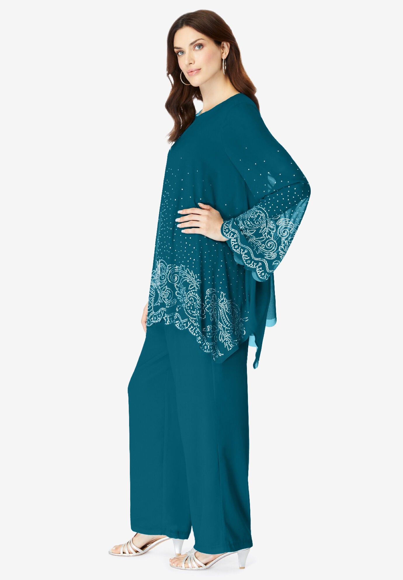 Sequin-Embellished Pantset, , alternate image number 2