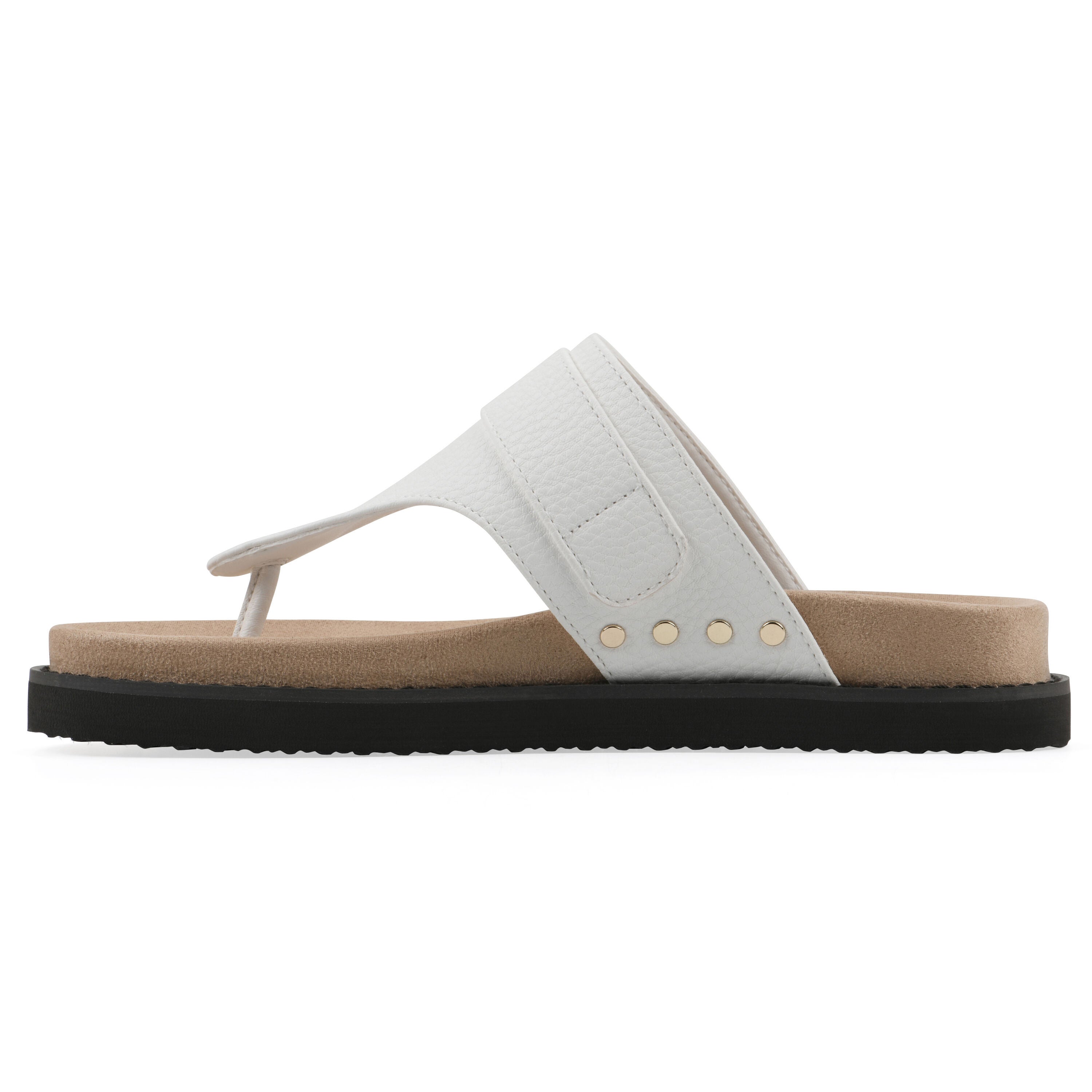 Malabar Thong Sandal, WHITE SMOOTH, alternate image number 3