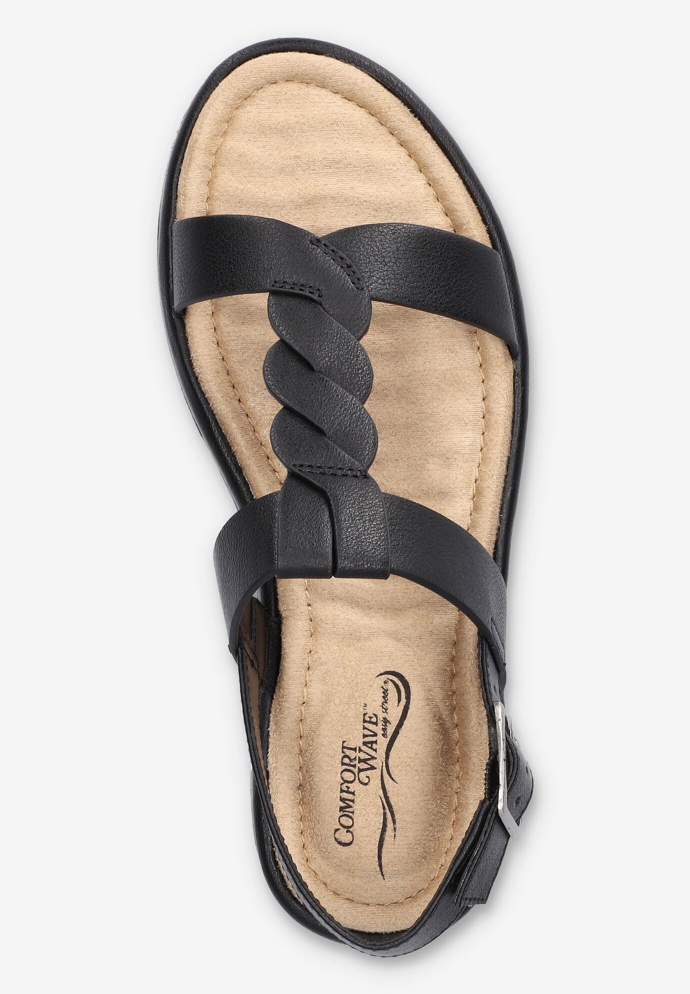 Tampa Comfort Platform Sandal, BLACK, alternate image number 6