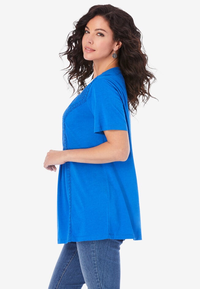 Embroidered Bib Tee, , alternate image number null