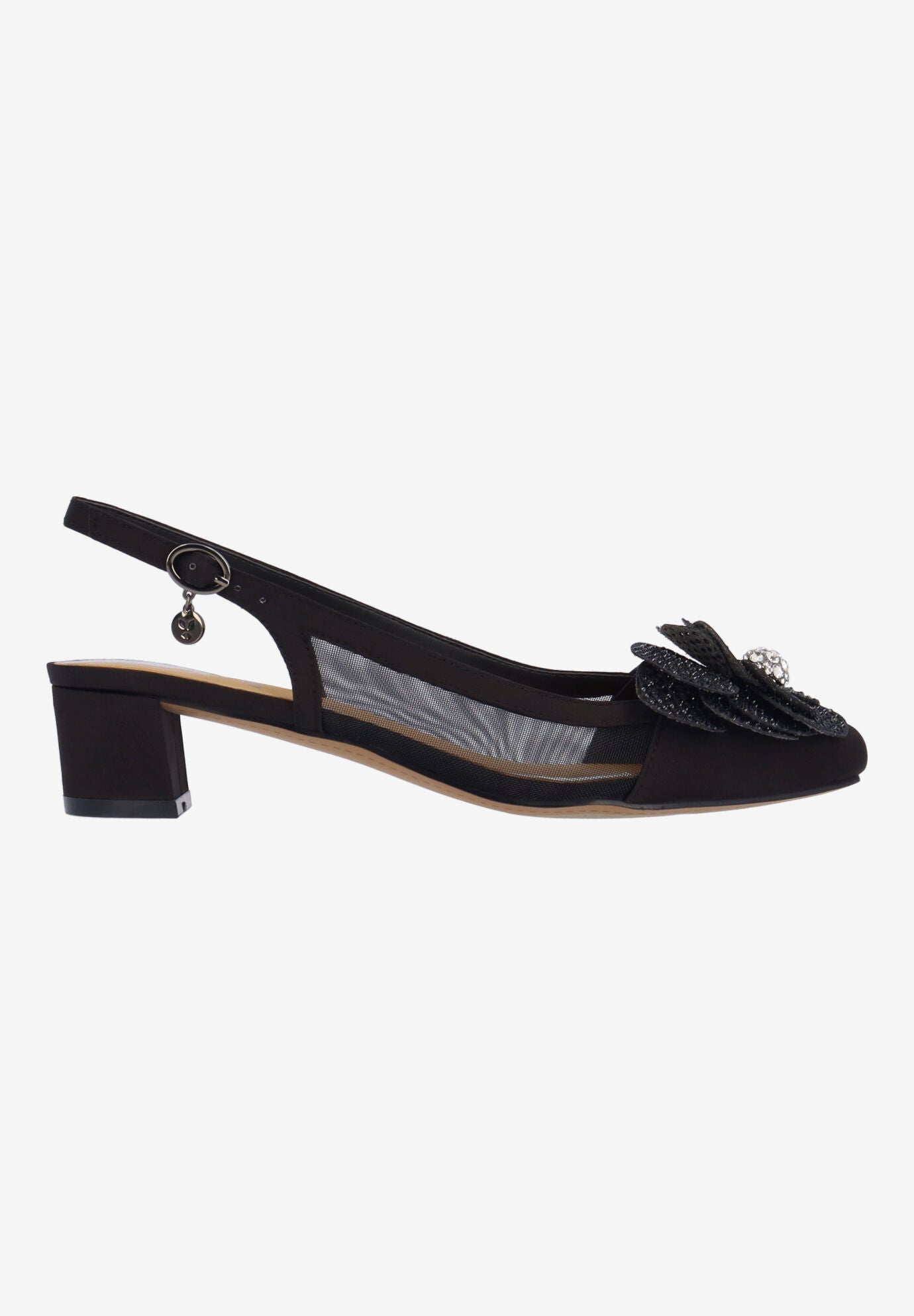 Bellina Slingback Pump, BLACK, alternate image number 3
