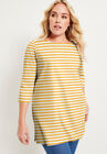 Boatneck One + Only Tunic, GOLD OATMEAL STRIPE, hi-res image number null