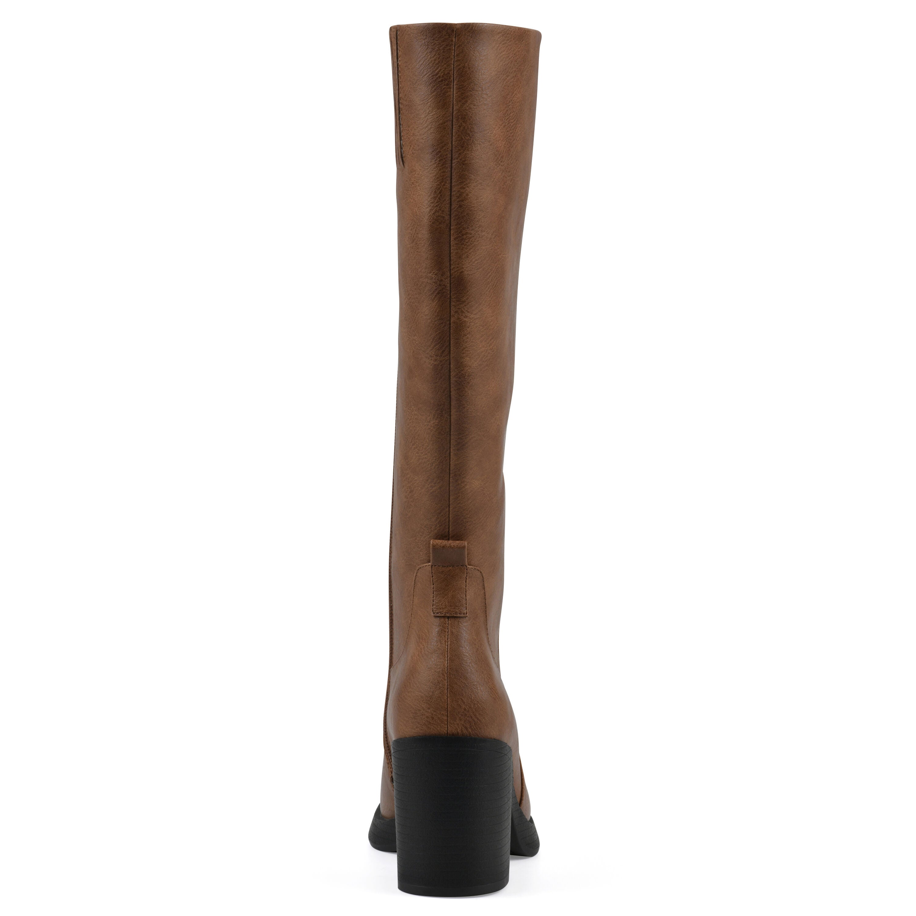 Mackle Tall Shaft Wide Calf Block Heel Boot, DARK NATURAL SMOOTH, on-hover image number 1