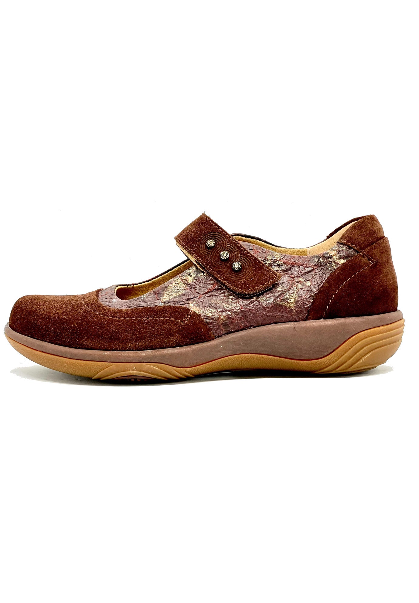 Aloe Mary Jane Flat, DARK BROWN SUEDE, hi-res image number 0