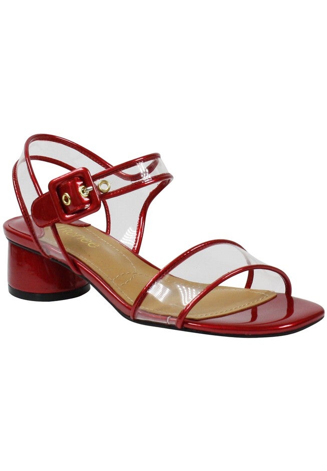 Florencio Sandals , RED PATENT CLEAR, hi-res image number null