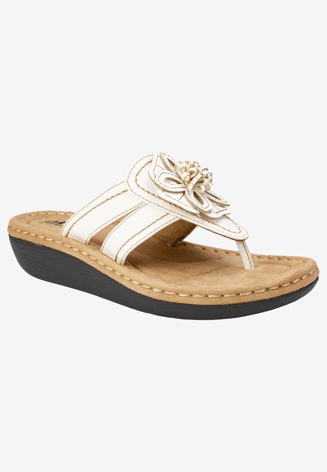 Carnation Sandal , WHITE SMOOTH, hi-res image number null