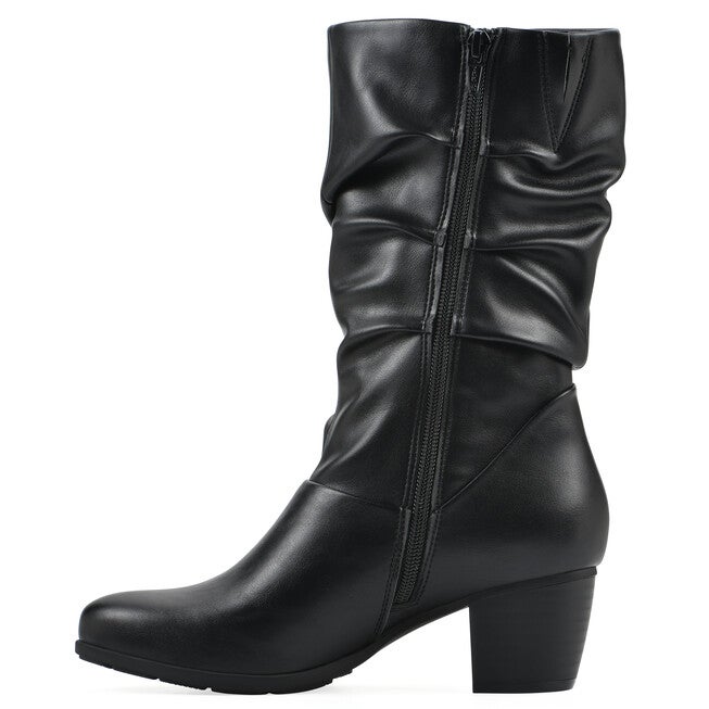 Angelie Mid Shaft Boot, BLACK SMOOTH, alternate image number 3