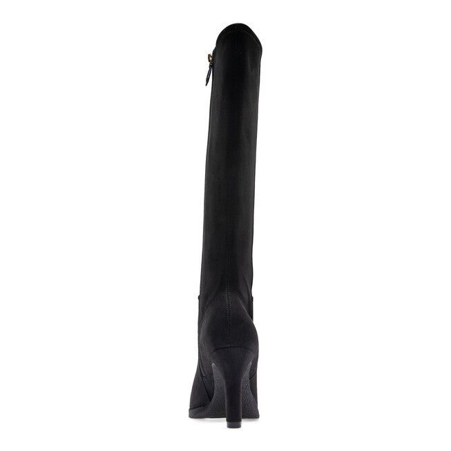 Lynch Zipper Tall Boot, BLACK FAUX SUEDE, on-hover image number 1