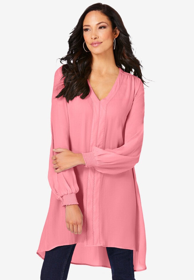 Celine High-Low Tunic, SALMON ROSE, hi-res image number 0