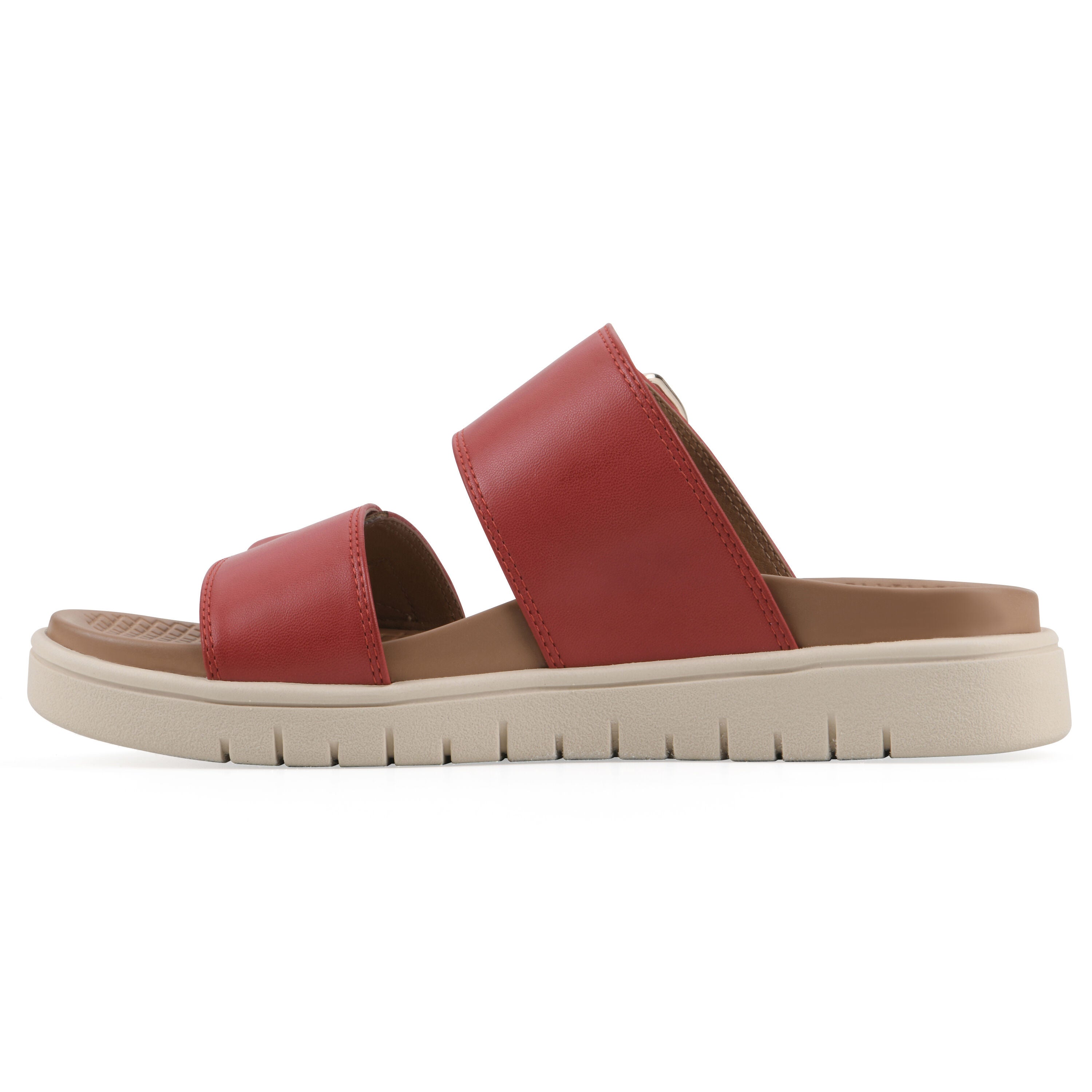 Namaste FOM Recovery Slide Sandal, CRUELLA RED SMOOTH, alternate image number 3