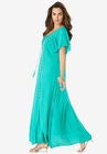 A-Line Embroidered Crinkle Maxi, , alternate image number null
