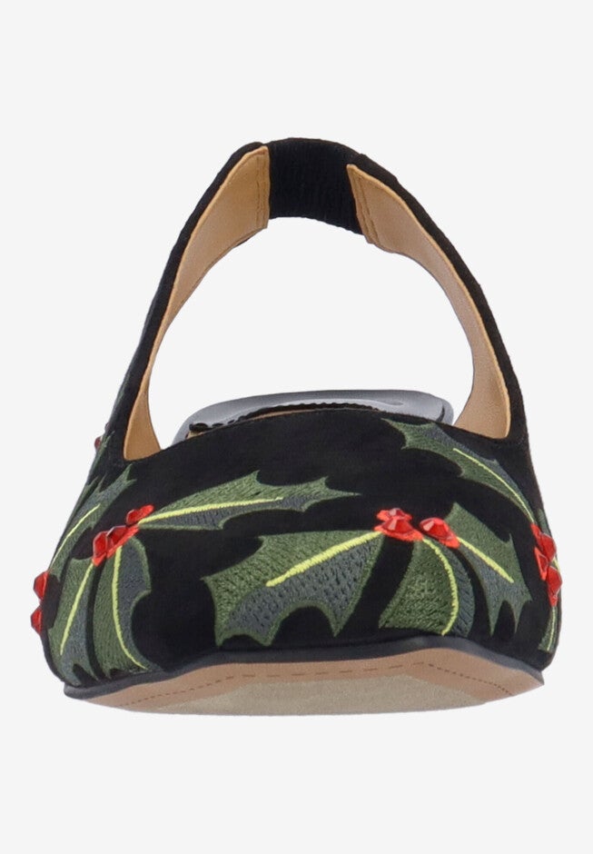 Hollee Slingback Pump, BLACK GREEN RED, alternate image number 2