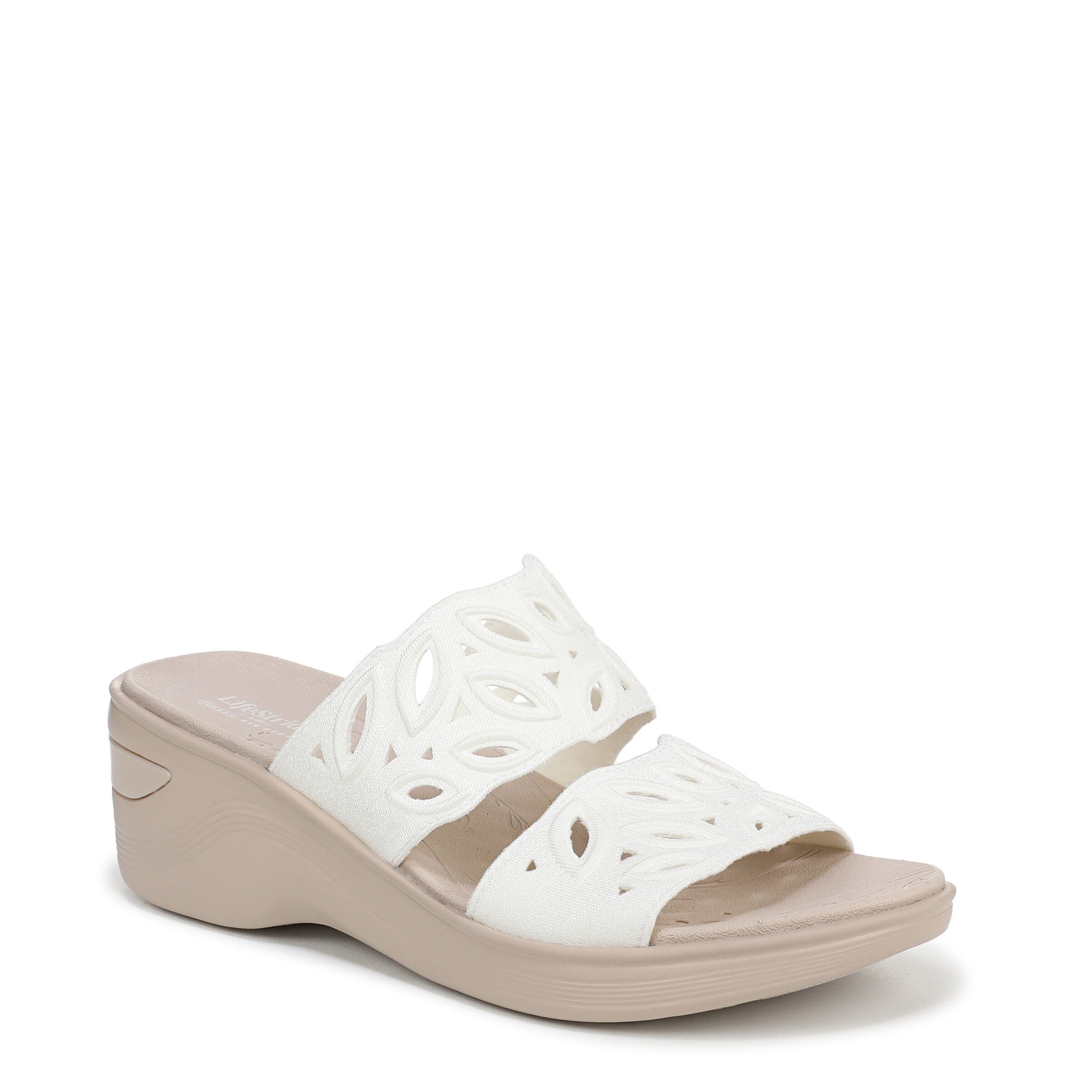 Delight Slip-On Comfort Sandal, WHITE FABRIC, hi-res image number 0