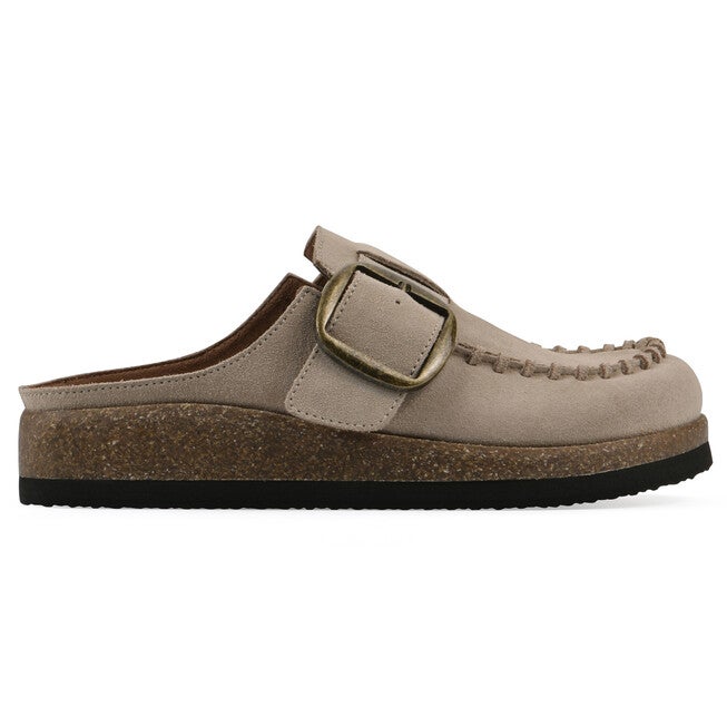 Bayberry Footbeds Clog, SANDAL WOOD SUEDE, alternate image number 2