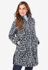 Plush Fleece Driving Coat, GUNMETAL GRAPHIC SPOTS, hi-res image number null