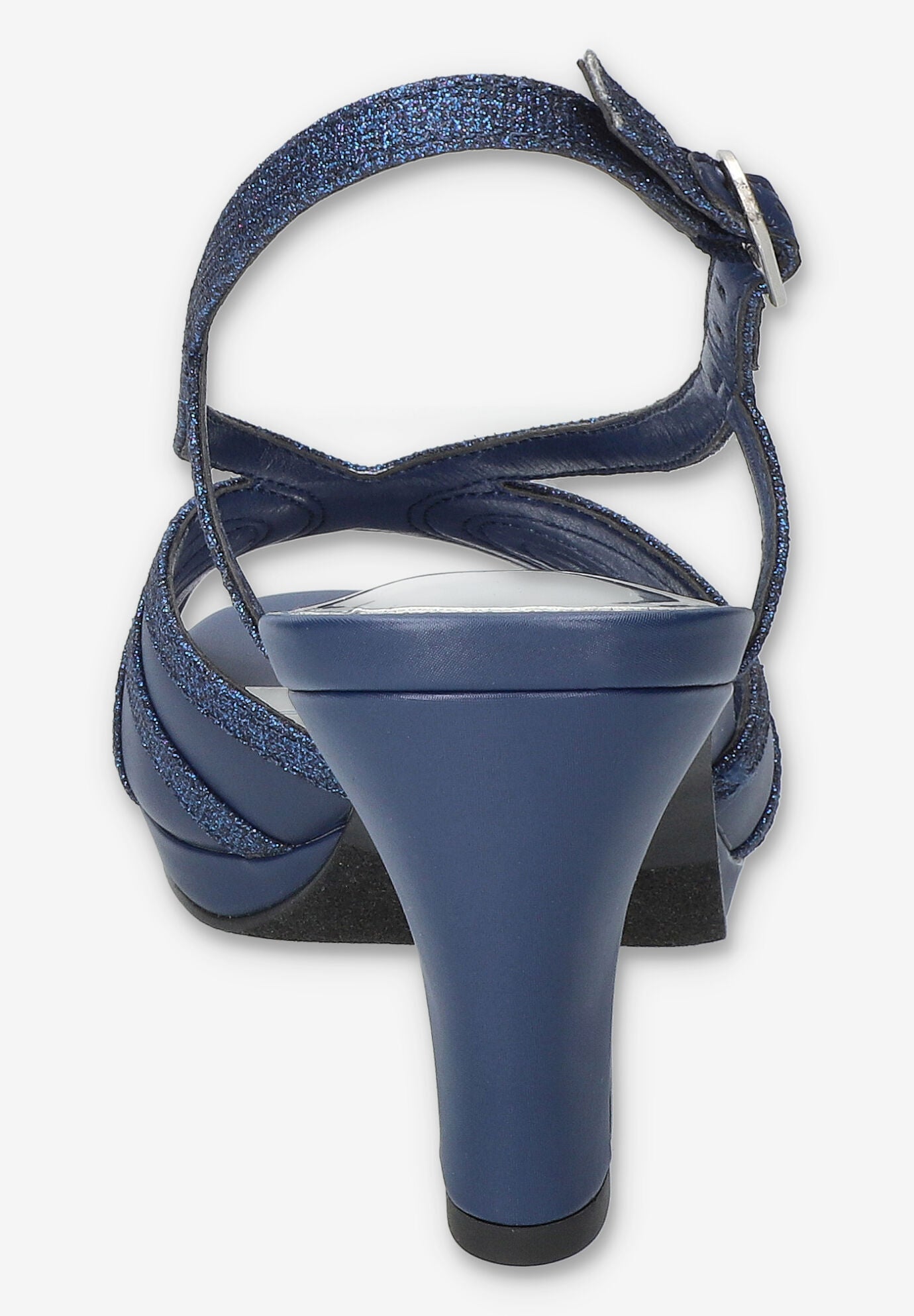 Starlight Heeled Sandals, NAVY SATIN, on-hover image number 1