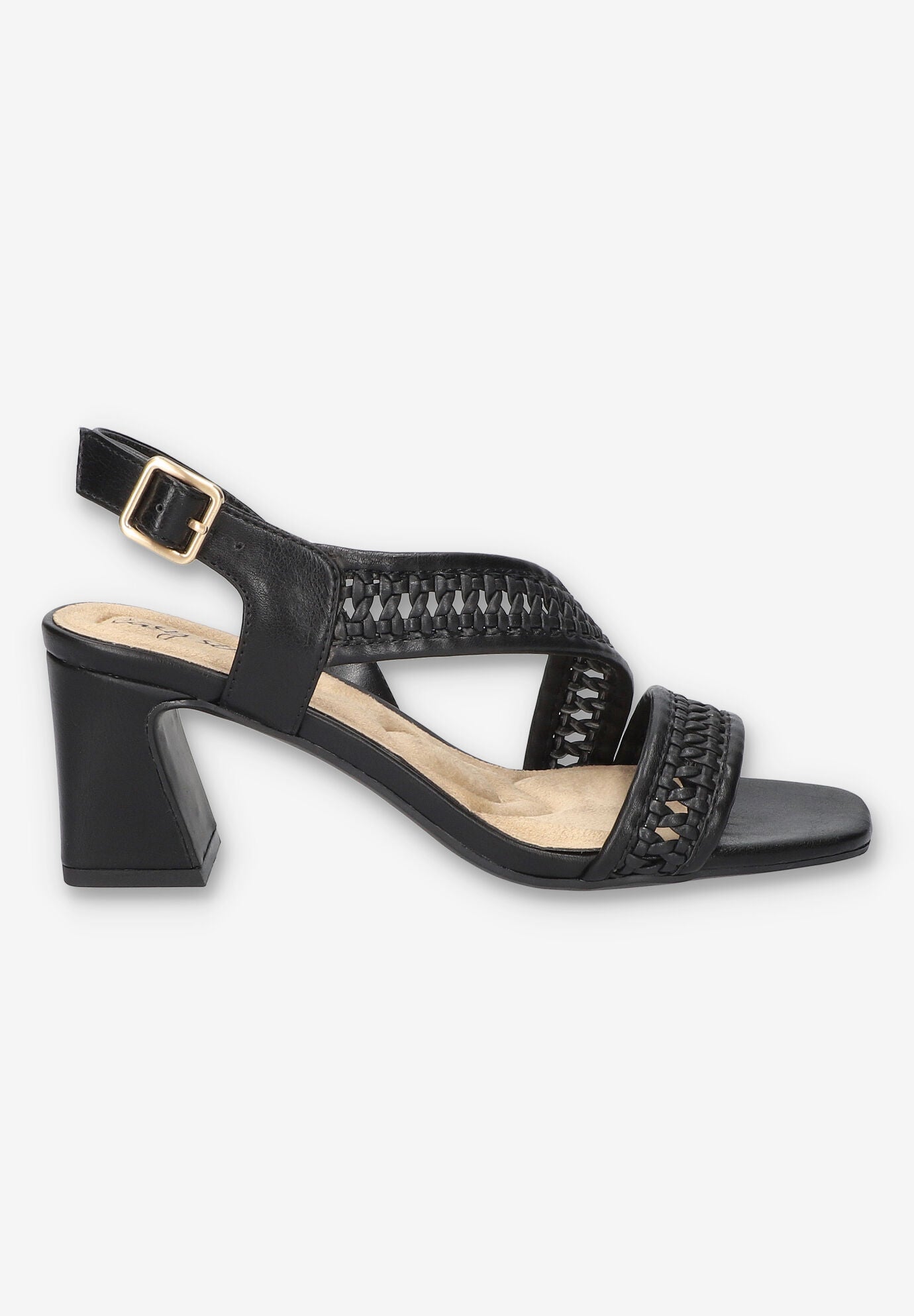 Rowan Square Toe Block Heel Sandal, BLACK, alternate image number 2
