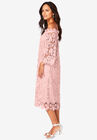 Off-The-Shoulder Lace Dress with Bell Sleeves, , alternate image number 2