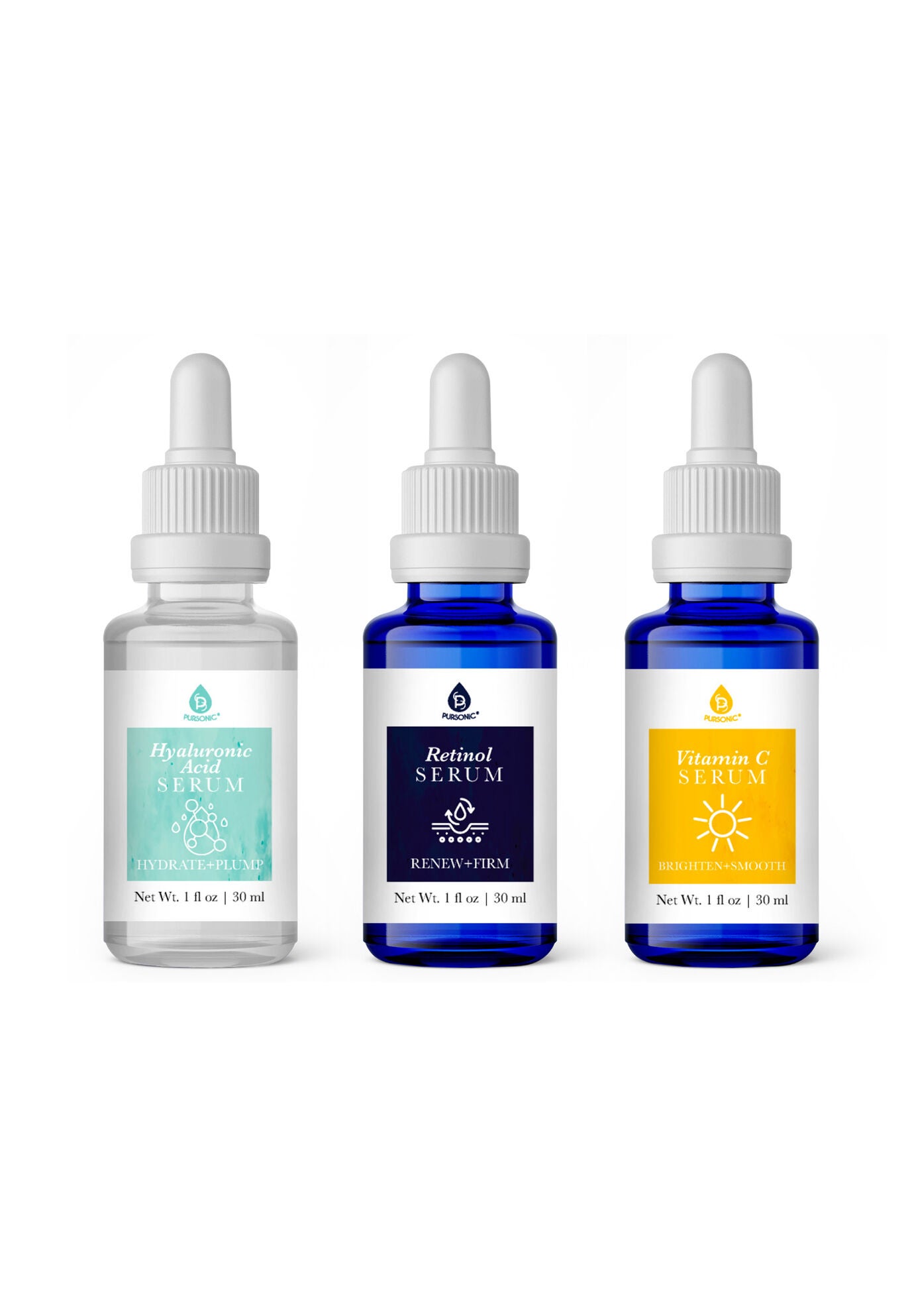 Anti Aging Serum Set For Face 3 Pk, , on-hover image number 1