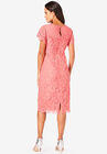 Lace Sheath Dress with Flutter Sleeves, , on-hover image number 1