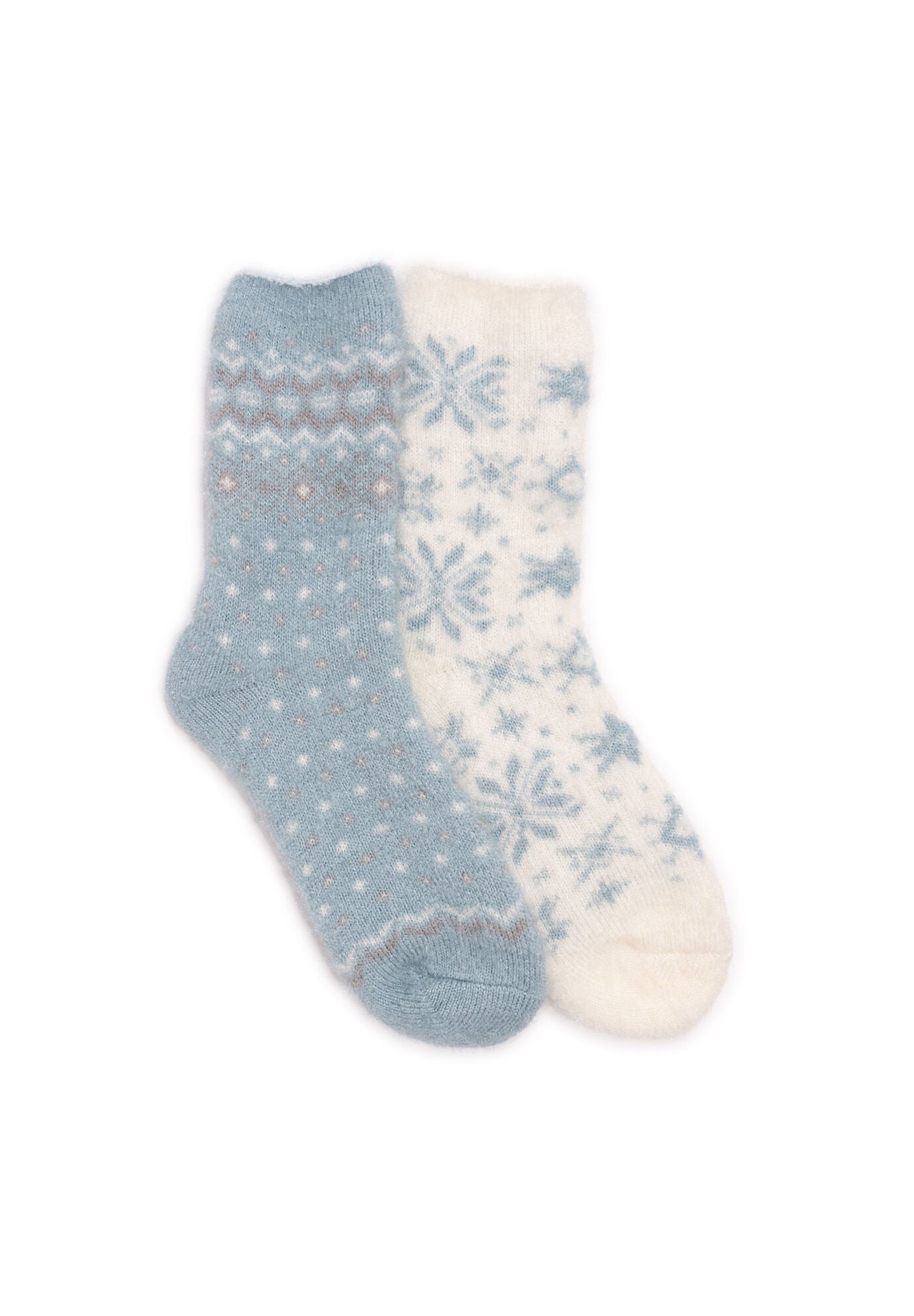 2 Pack Novelty Socks, BLUE IVORY, hi-res image number 0