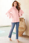 Tiered-Sleeve Sweater, , alternate image number null