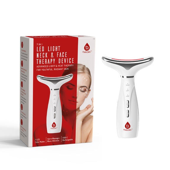 LED Neck and Face Beauty Sculpter, WHITE, hi-res image number 0