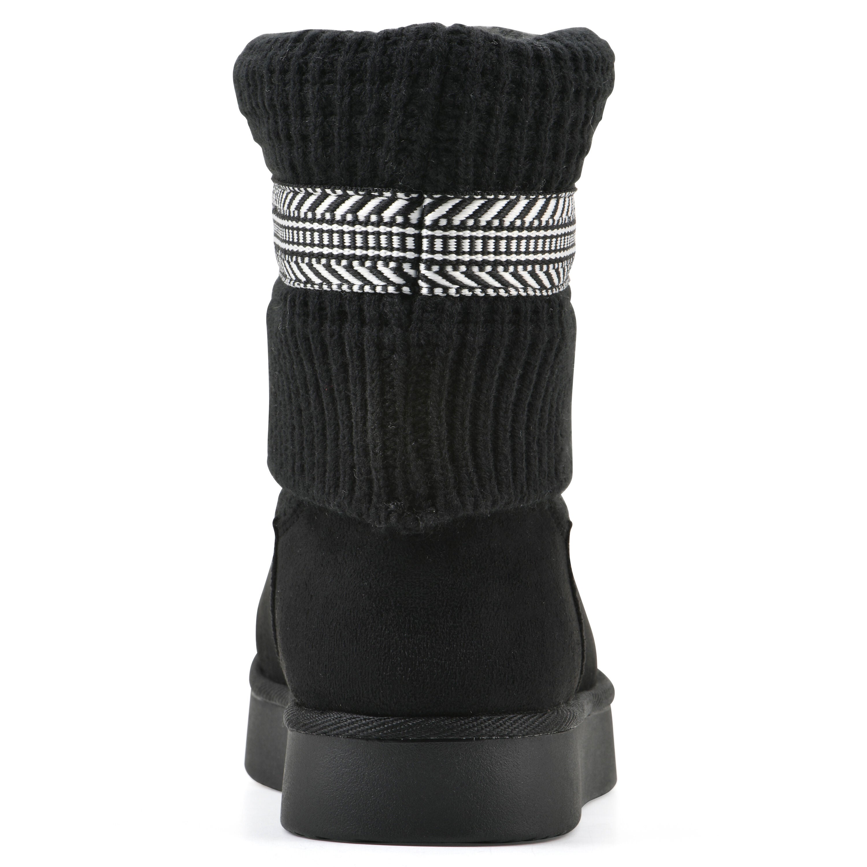 Brysons Fold-Over Sweater Bootie, BLACK FABRIC, on-hover image number 1