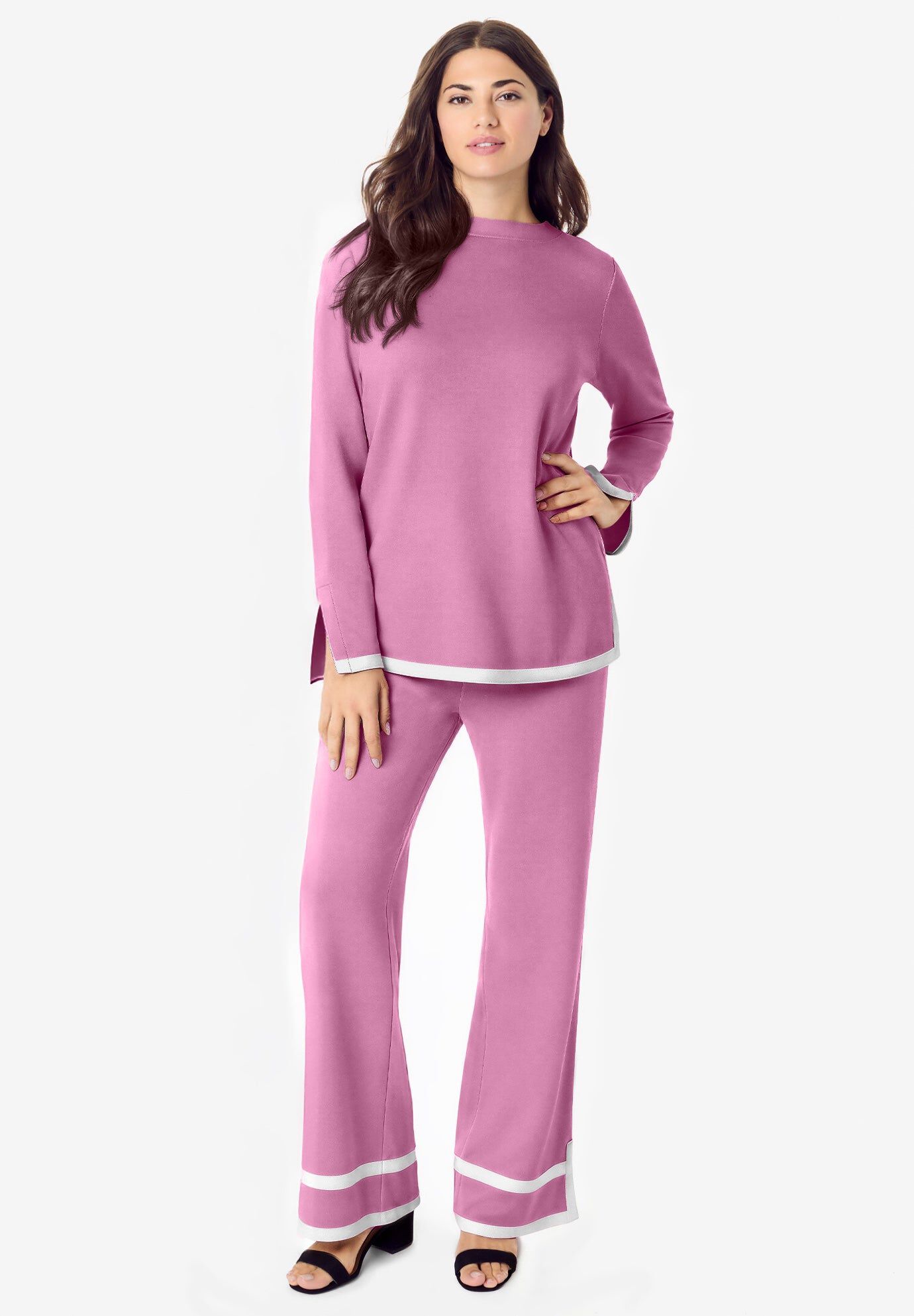 Colorblock Lounge Set, MAUVE ORCHID WHITE, hi-res image number 0
