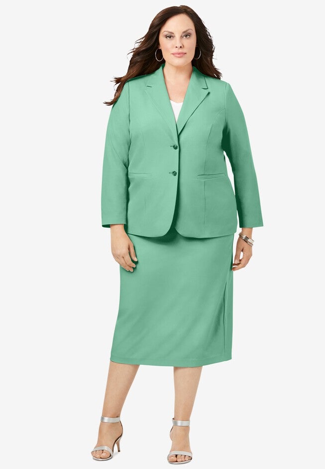 Two-Button Skirt Suit, , alternate image number 2