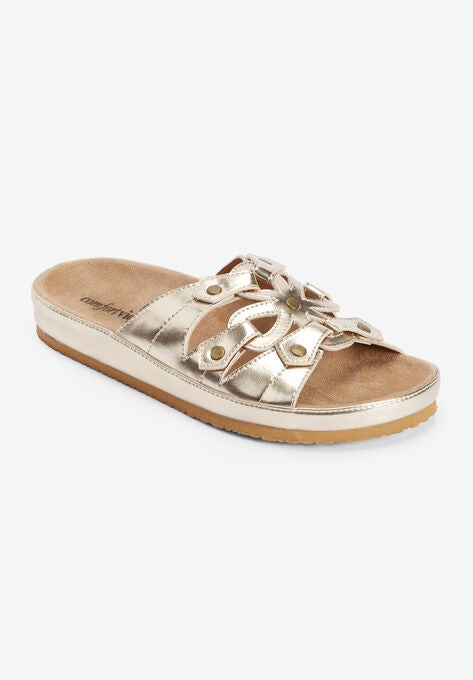 The Summer Sandal By Comfortview, PLATINUM, hi-res image number null