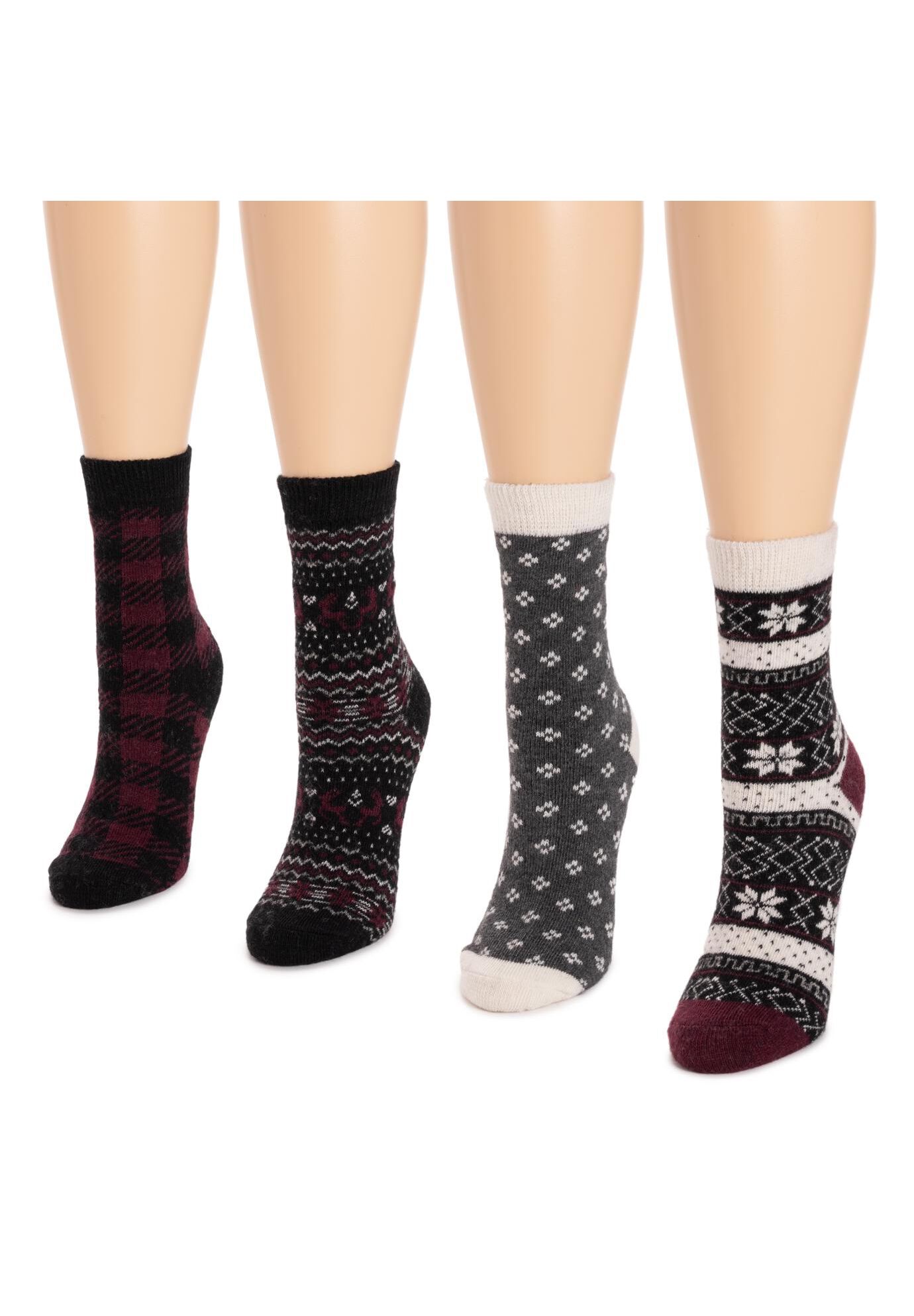 4 Pack Holiday Boot Socks, , alternate image number 7