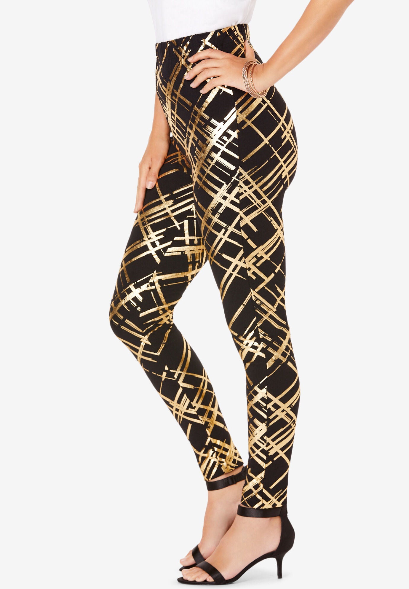 Foil-Print Legging, , alternate image number 2