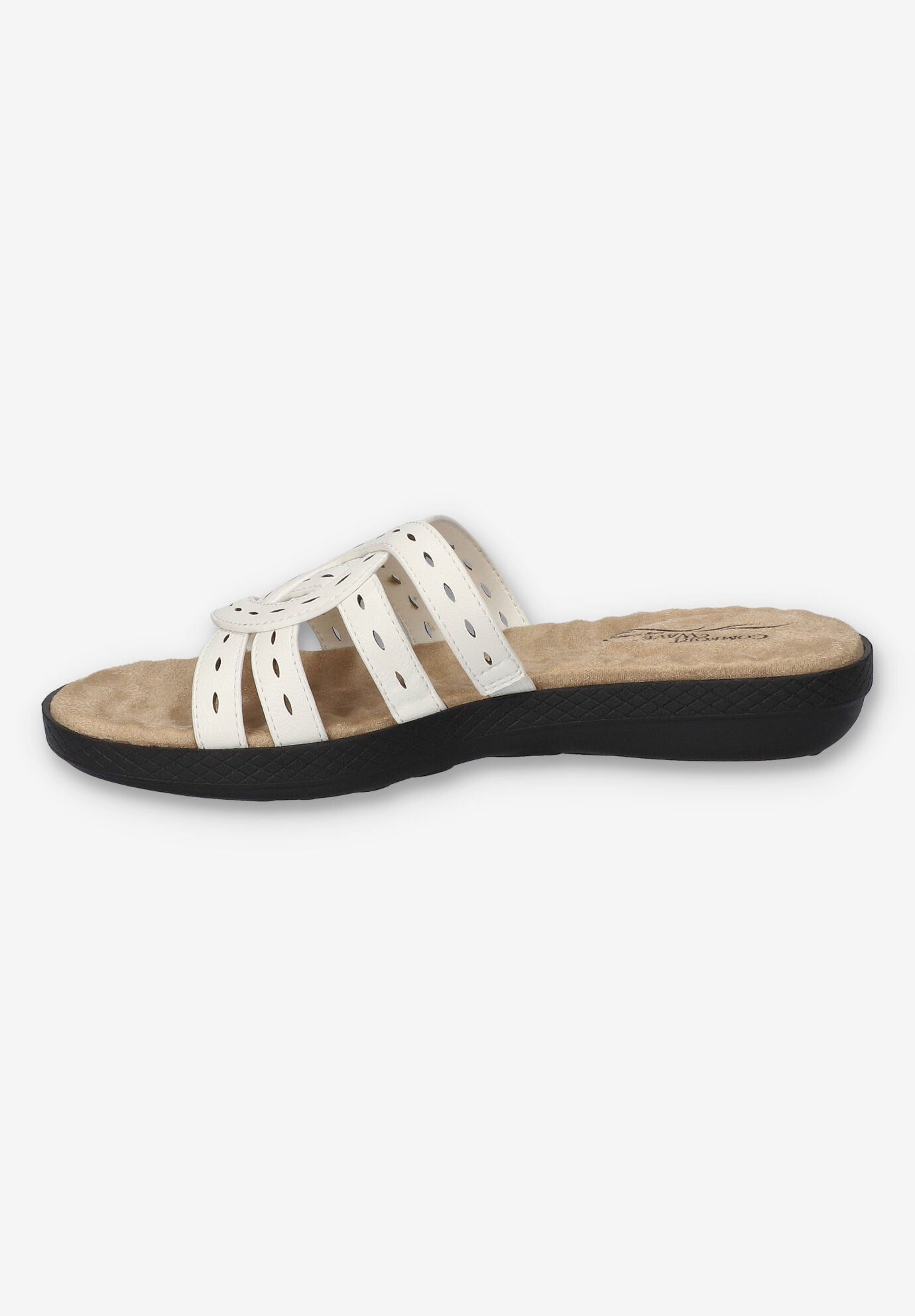 Cammie Slide Sandal, WHITE, alternate image number 4