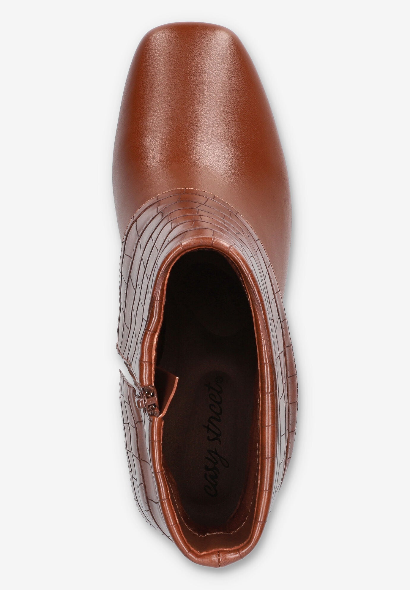 Sutton Sqaure Toe Ankle Boot, TAN CROCO, alternate image number 6