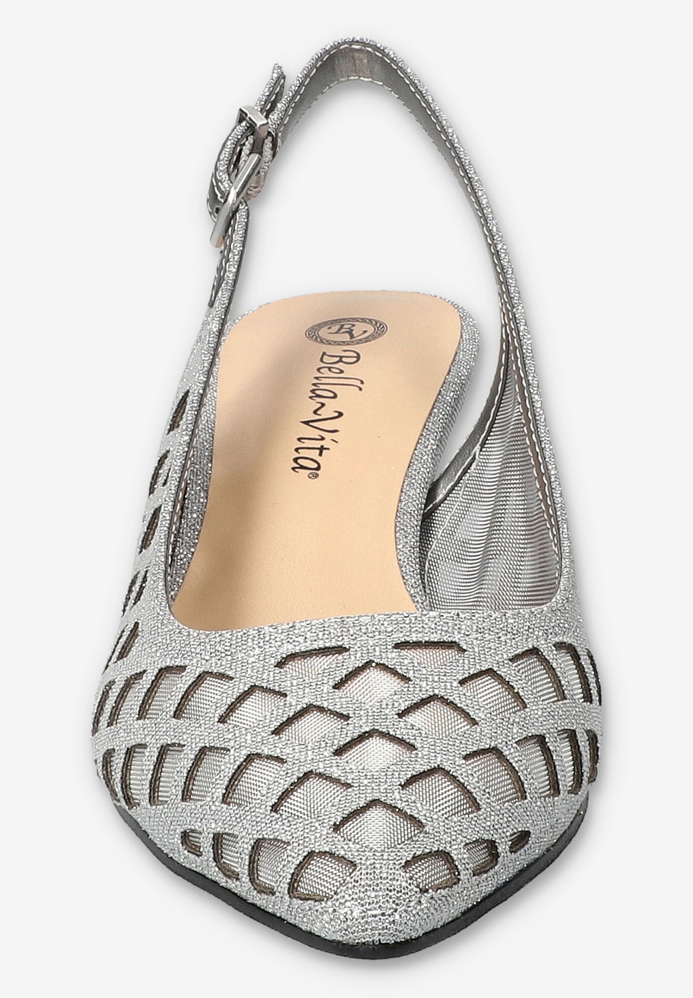 Noel Slingback Pump, SILVER GLITTER, alternate image number 3