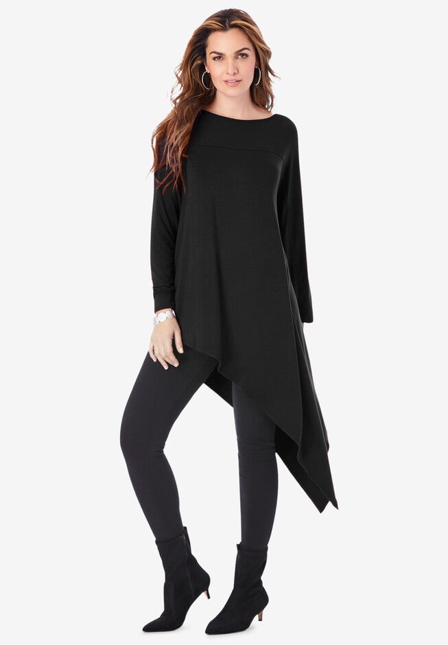 Asymmetric Ultra Femme Tunic, BLACK, hi-res image number null