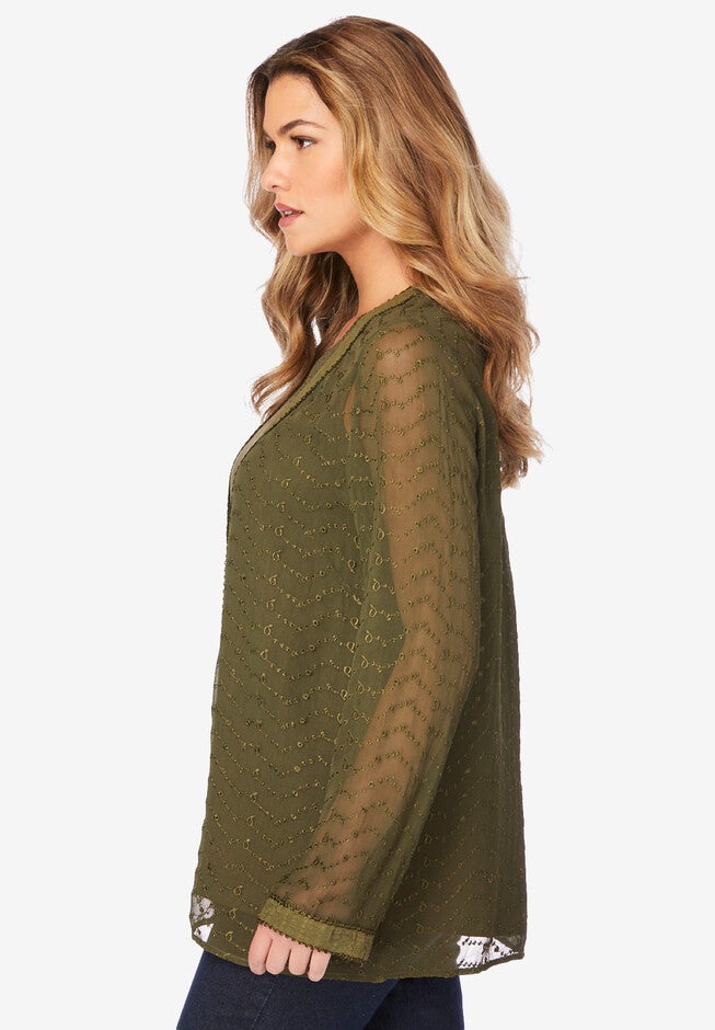 Embroidered Cardigan and Tank Set, , alternate image number null