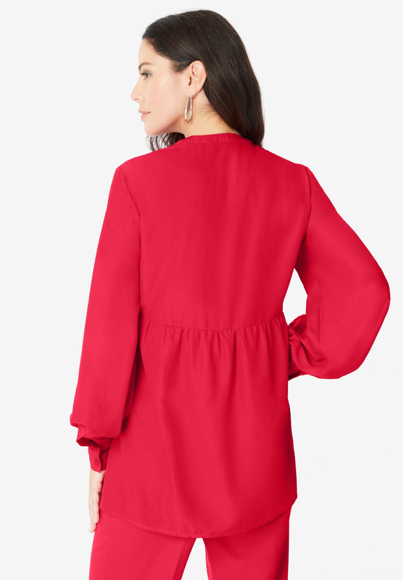 Sequined Lace-Paneled Top, IVORY, alternate image number 2