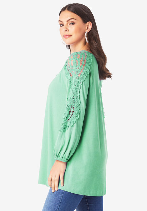 Illusion Lace Tunic, , alternate image number null
