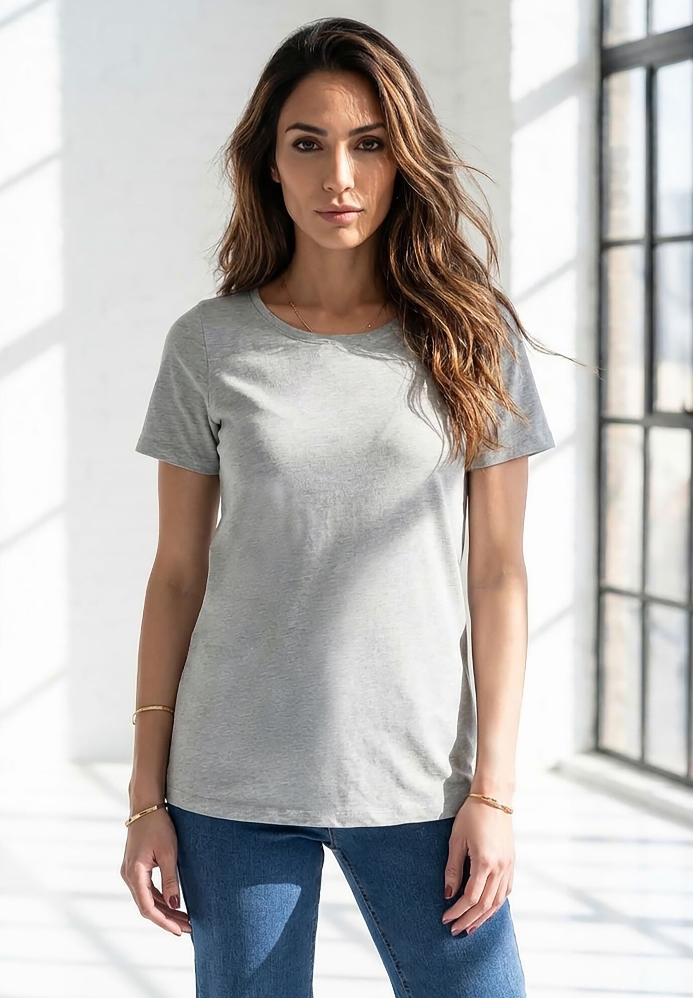 Plus Size Cotton Ultimate Crewneck Tee
