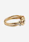 Gold & Silver Promise Ring with Diamond Accent, , on-hover image number 1