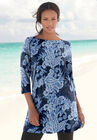 Boatneck Ultimate Tunic with Side Slits, , alternate image number null