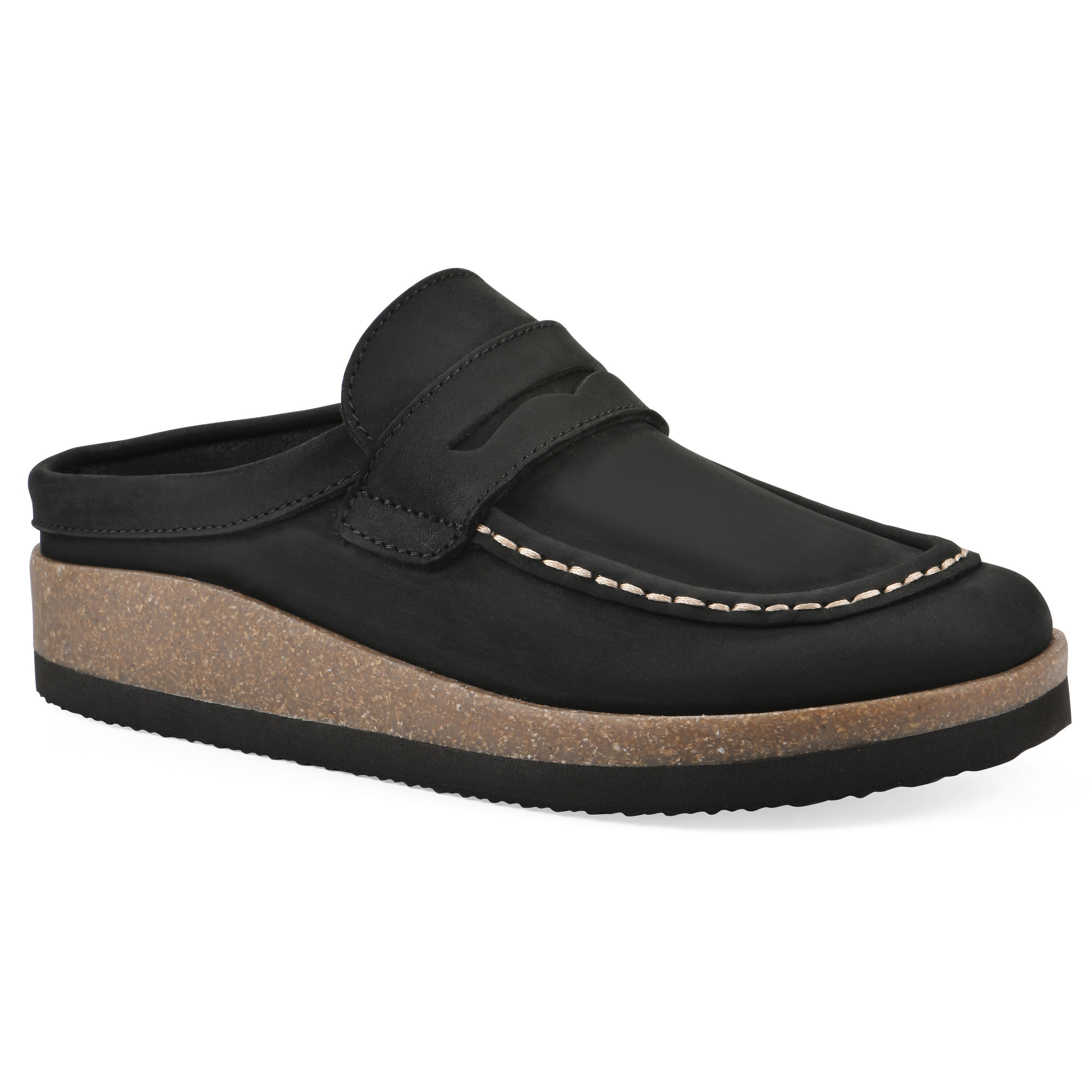 Brinlee Footbeds Clog, BLACK NUBUCK, hi-res image number 0