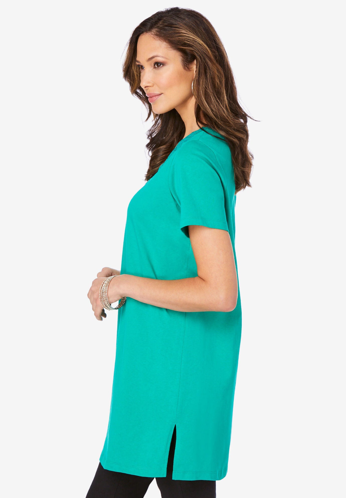 Lace-Applique Ultimate Tunic, , alternate image number 2